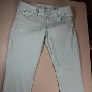 Women's Lilly Pulitzer Light Blue Worth Straight Leg Cropped Jeans Size 10